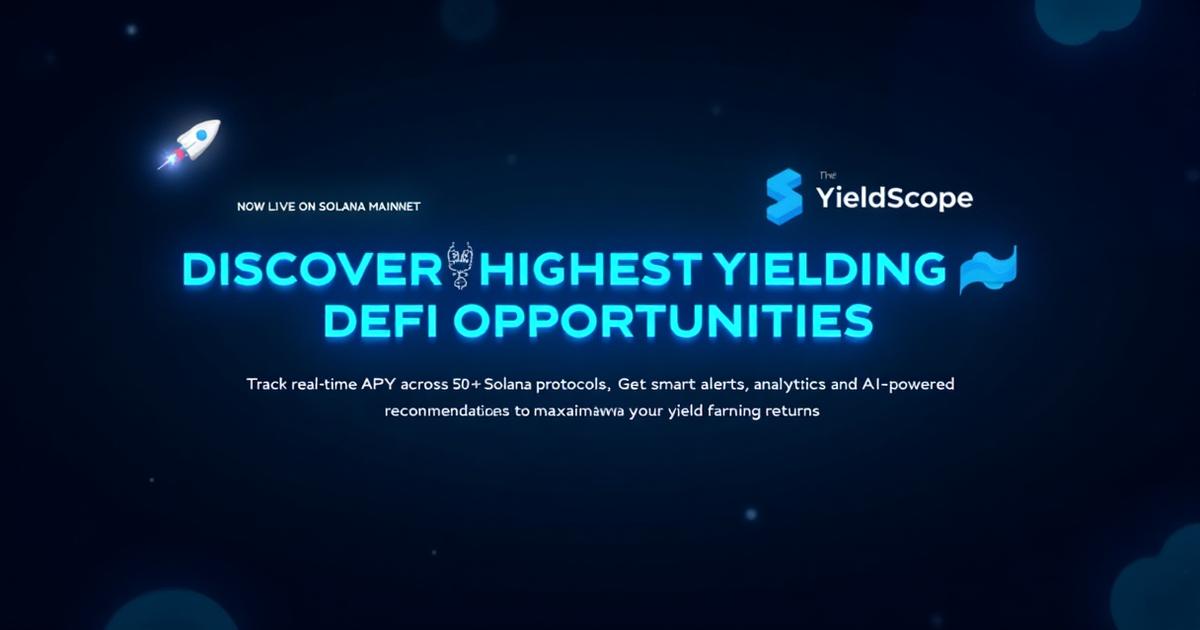 YieldScope - Discover High-Yield Solana DeFi Opportunities